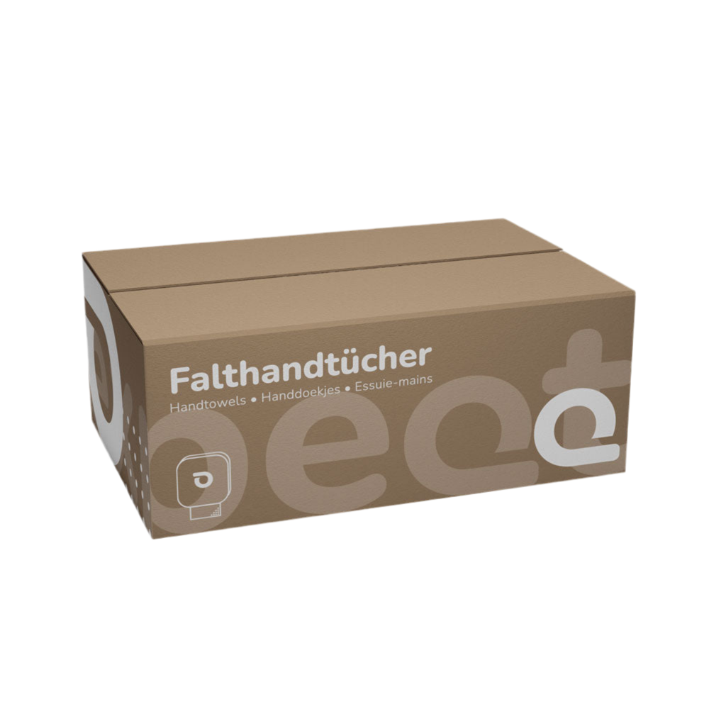 Falthandtücher Z-/V-Falz 25x23cm Natur/Recycling
